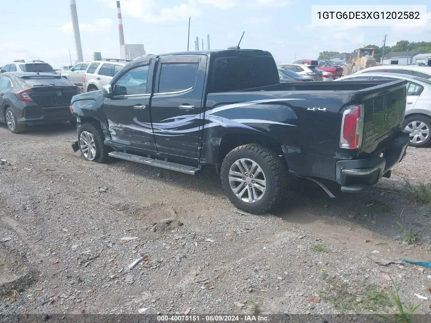 1GTG6DE3XG1202582 2016 GMC Canyon Slt