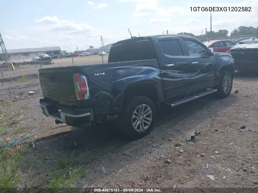 1GTG6DE3XG1202582 2016 GMC Canyon Slt