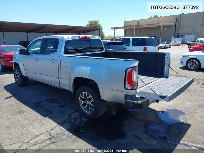 2016 GMC Canyon Sle VIN: 1GTG6CE39G1377092 Lot: 40116153