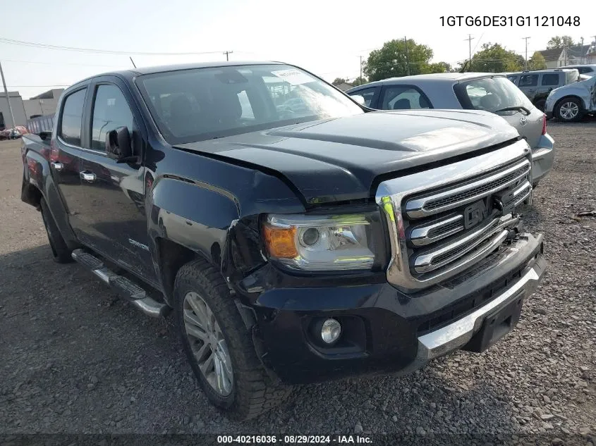 2016 GMC Canyon Slt VIN: 1GTG6DE31G1121048 Lot: 40216036