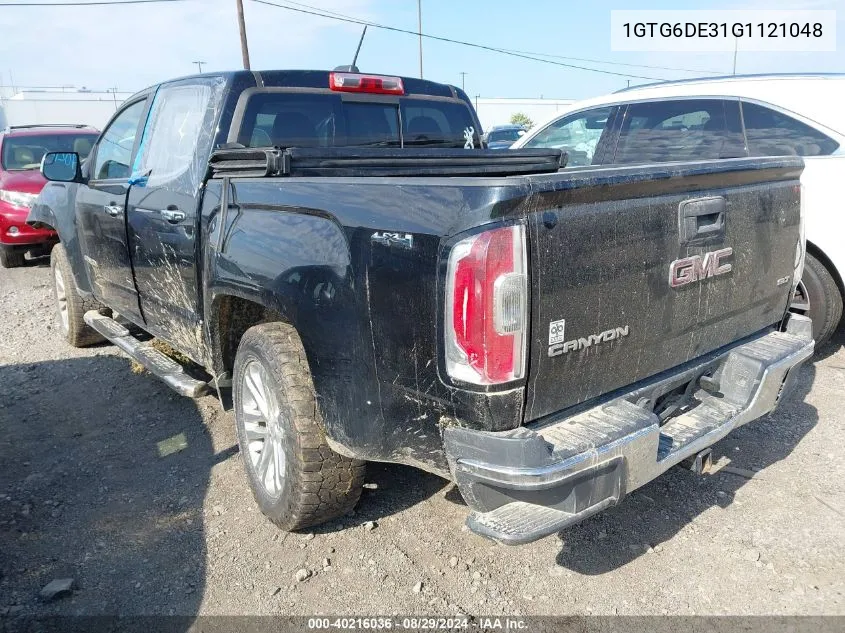 2016 GMC Canyon Slt VIN: 1GTG6DE31G1121048 Lot: 40216036