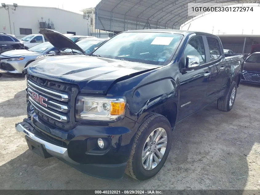 2016 GMC Canyon Slt VIN: 1GTG6DE33G1272974 Lot: 40232021