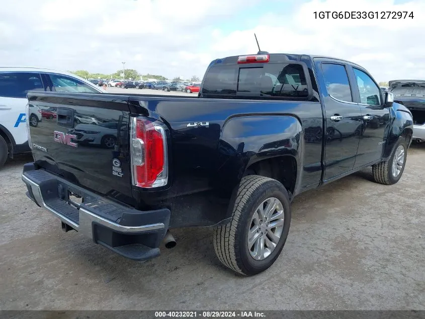 2016 GMC Canyon Slt VIN: 1GTG6DE33G1272974 Lot: 40232021