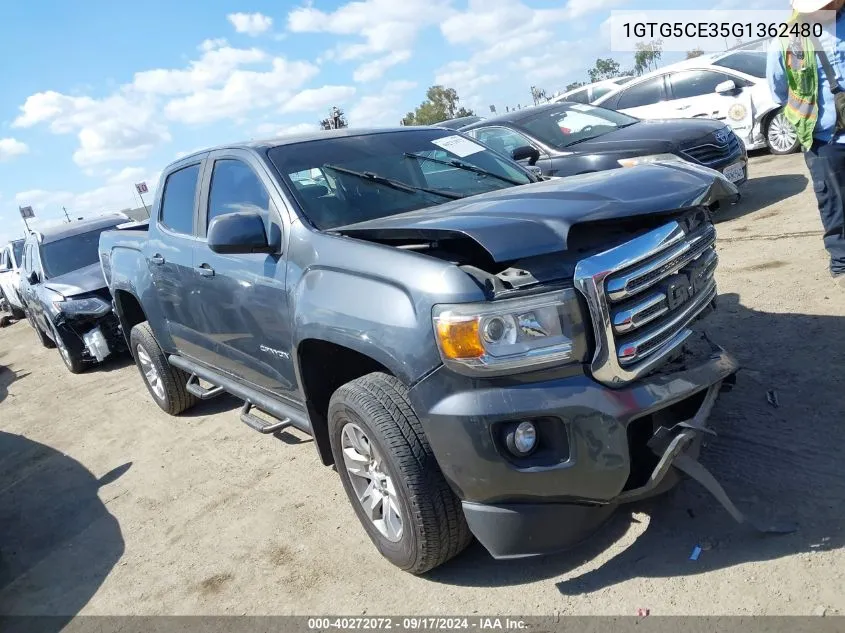 2016 GMC Canyon Sle VIN: 1GTG5CE35G1362480 Lot: 40272072