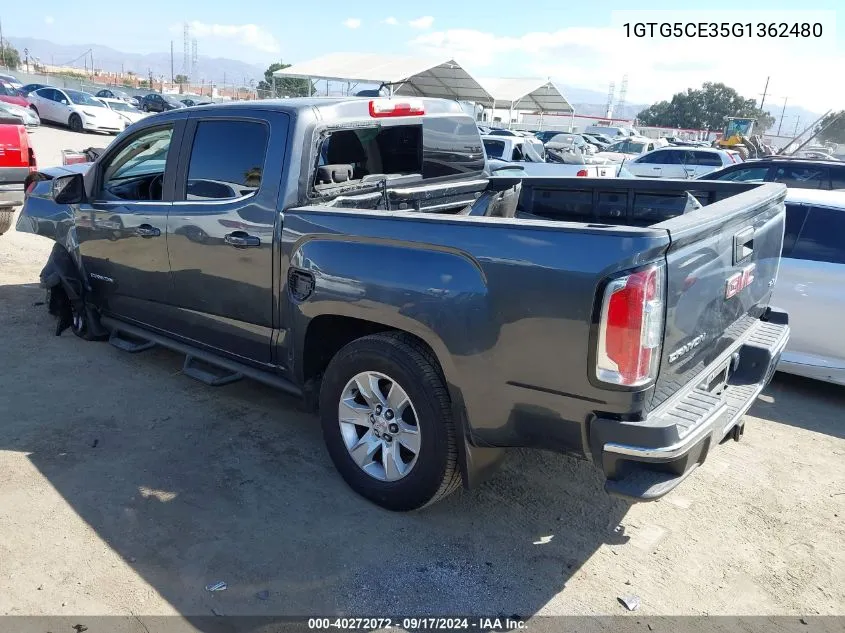 2016 GMC Canyon Sle VIN: 1GTG5CE35G1362480 Lot: 40272072