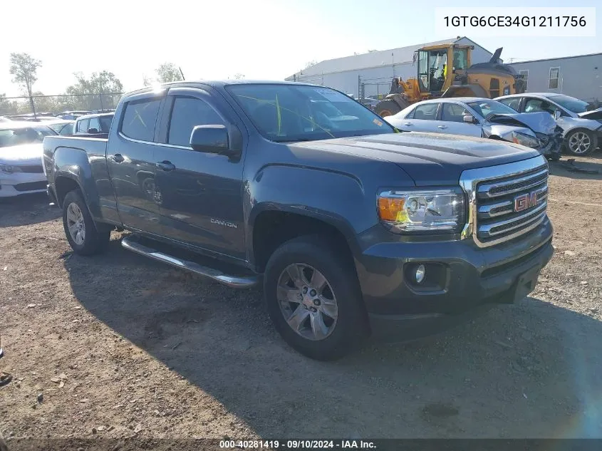 2016 GMC Canyon Sle VIN: 1GTG6CE34G1211756 Lot: 40281419