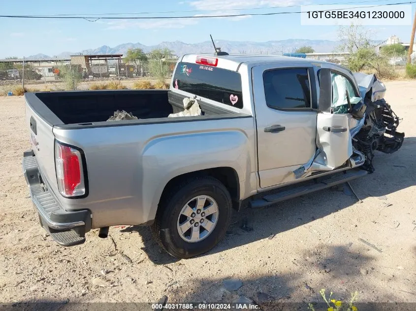 2016 GMC Canyon VIN: 1GTG5BE34G1230000 Lot: 40317885