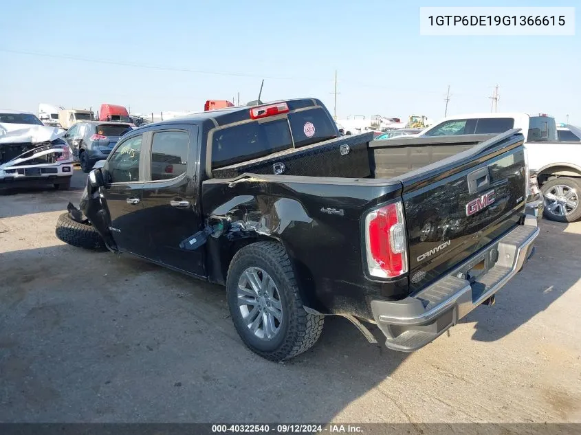 2016 GMC Canyon Slt VIN: 1GTP6DE19G1366615 Lot: 40322540