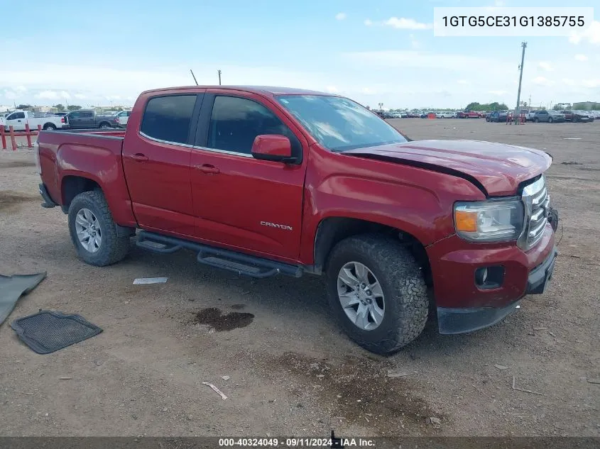 2016 GMC Canyon Sle VIN: 1GTG5CE31G1385755 Lot: 40324049