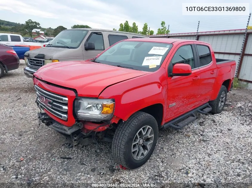 2016 GMC Canyon Sle VIN: 1GTG6CE33G1369800 Lot: 40379540