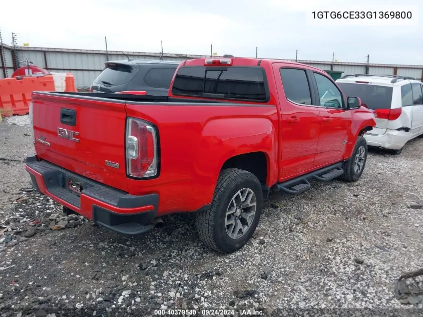 2016 GMC Canyon Sle VIN: 1GTG6CE33G1369800 Lot: 40379540