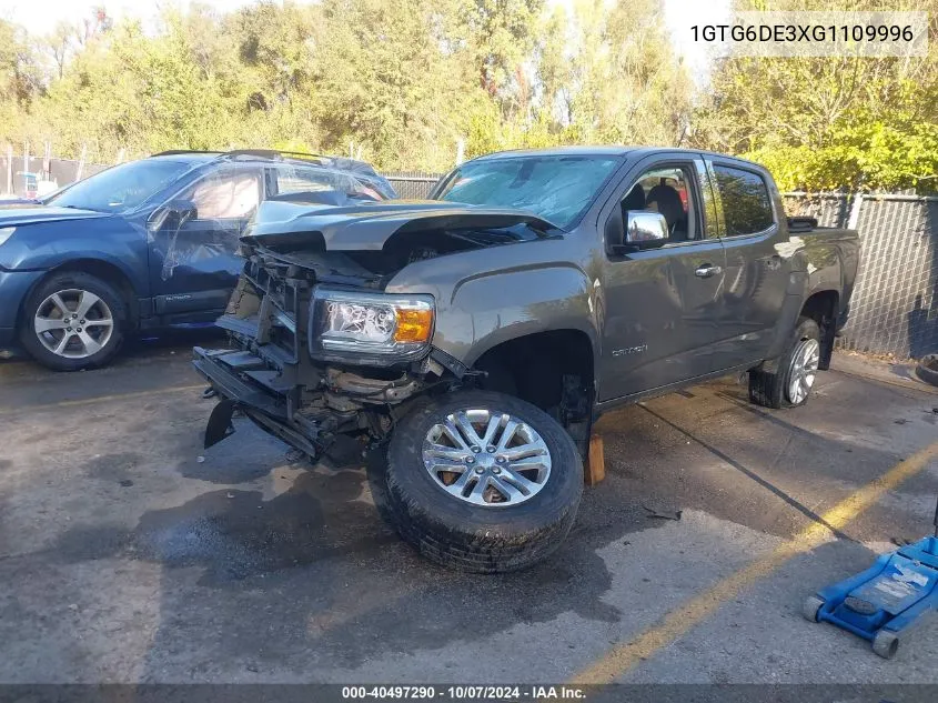 2016 GMC Canyon Slt VIN: 1GTG6DE3XG1109996 Lot: 40497290