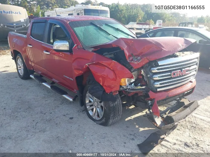 2016 GMC Canyon Slt VIN: 1GTG5DE38G1166555 Lot: 40669177