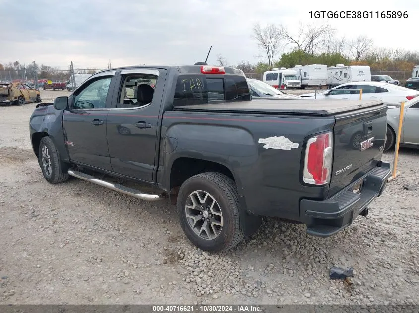 2016 GMC Canyon Sle VIN: 1GTG6CE38G1165896 Lot: 40716621