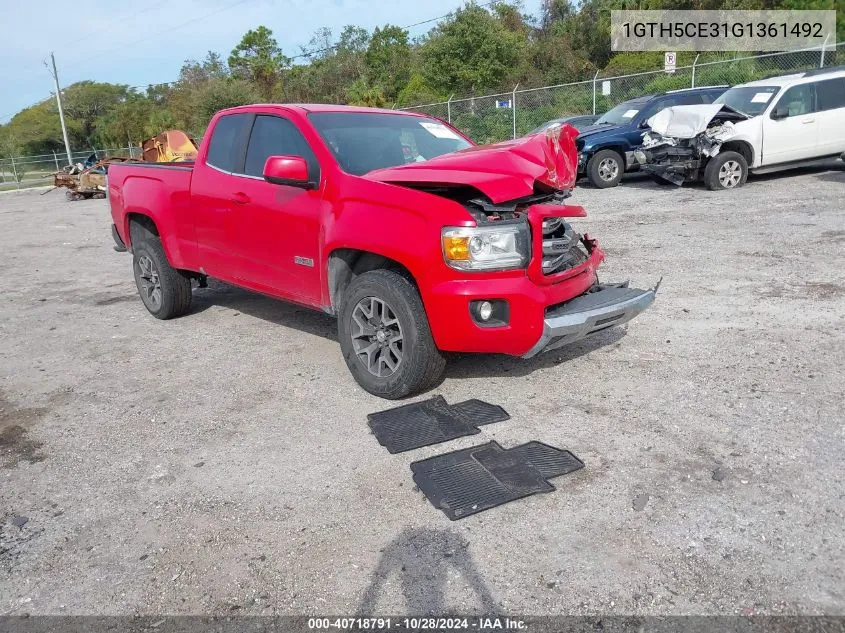 2016 GMC Canyon Sle VIN: 1GTH5CE31G1361492 Lot: 40718791