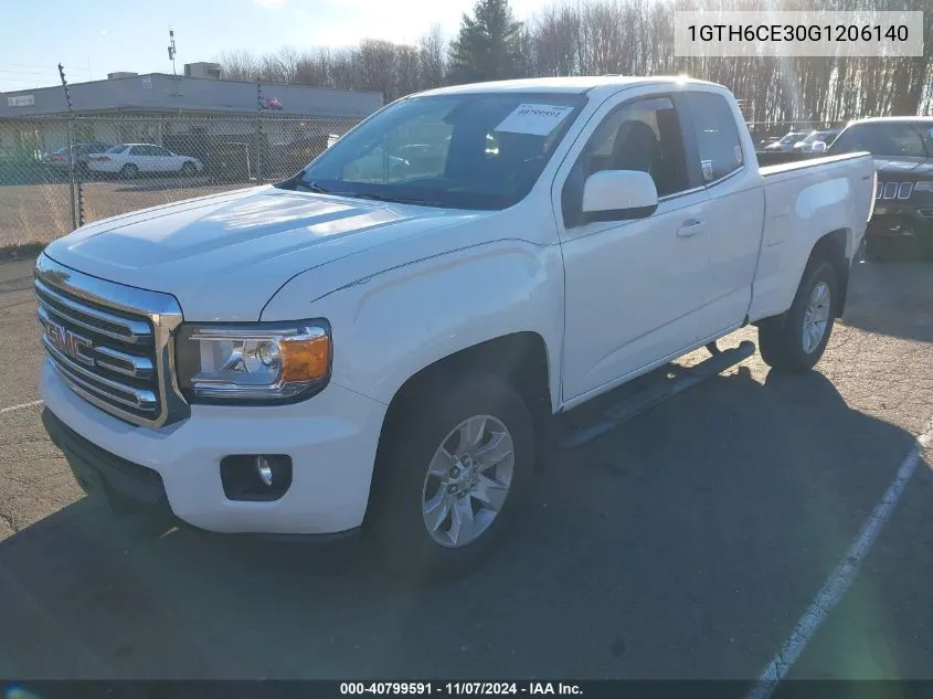 2016 GMC Canyon Sle VIN: 1GTH6CE30G1206140 Lot: 40799591