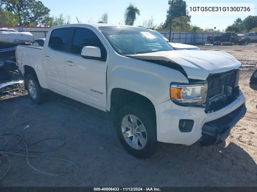 2016 GMC Canyon Sle VIN: 1GTG5CE31G1300736 Lot: 40806433