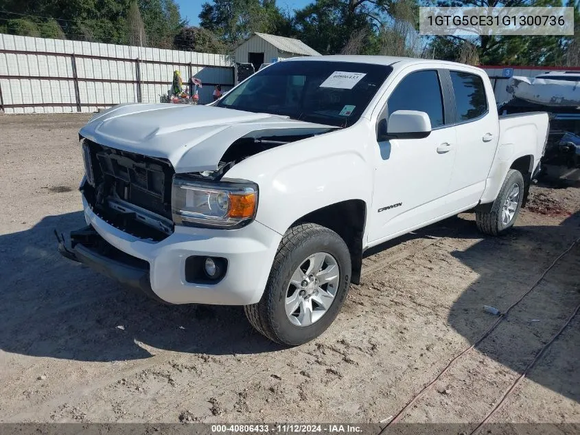 2016 GMC Canyon Sle VIN: 1GTG5CE31G1300736 Lot: 40806433