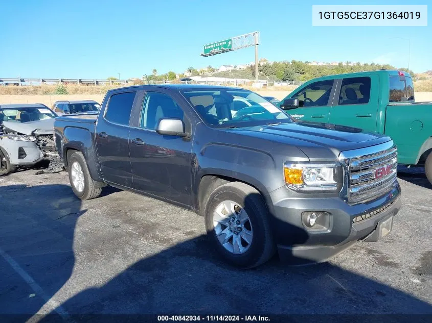 2016 GMC Canyon Sle VIN: 1GTG5CE37G1364019 Lot: 40842934