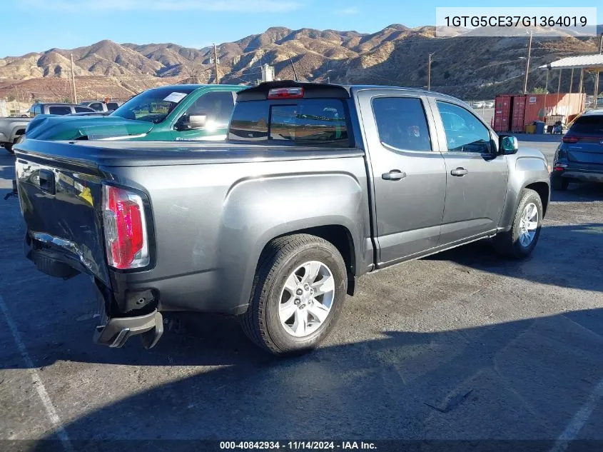 2016 GMC Canyon Sle VIN: 1GTG5CE37G1364019 Lot: 40842934