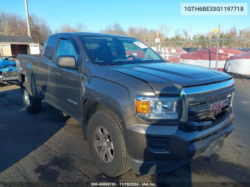 2016 GMC Canyon VIN: 1GTH6BE33G1197718 Lot: 40869755