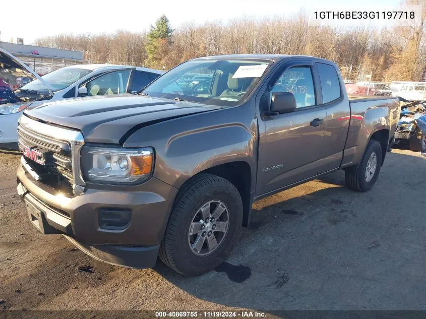 2016 GMC Canyon VIN: 1GTH6BE33G1197718 Lot: 40869755