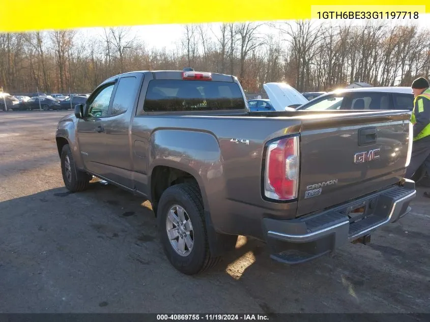 2016 GMC Canyon VIN: 1GTH6BE33G1197718 Lot: 40869755