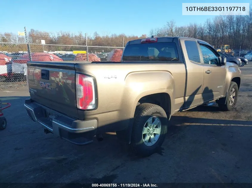 2016 GMC Canyon VIN: 1GTH6BE33G1197718 Lot: 40869755