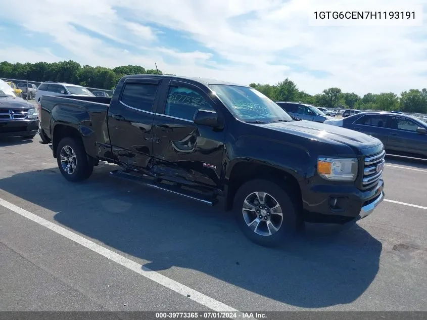 2017 GMC Canyon Sle VIN: 1GTG6CEN7H1193191 Lot: 39773365