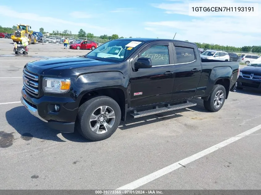 2017 GMC Canyon Sle VIN: 1GTG6CEN7H1193191 Lot: 39773365