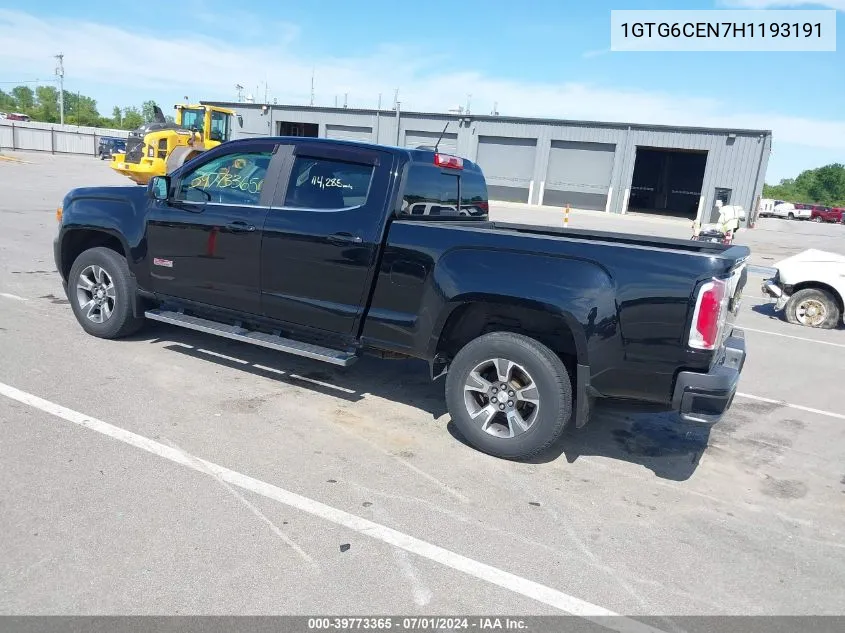 1GTG6CEN7H1193191 2017 GMC Canyon Sle