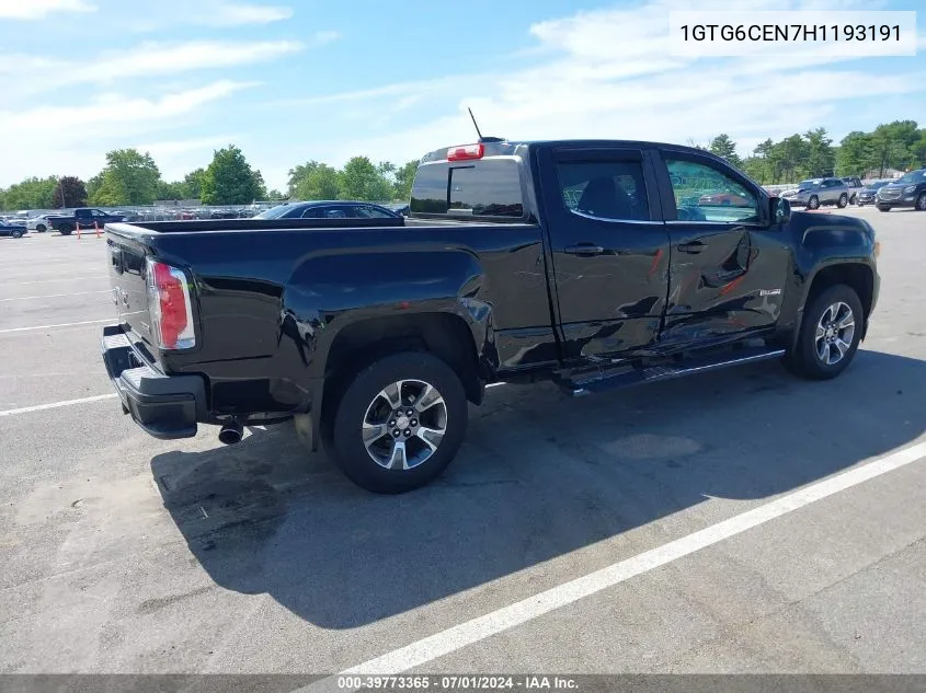 2017 GMC Canyon Sle VIN: 1GTG6CEN7H1193191 Lot: 39773365