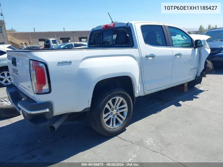 2017 GMC Canyon Slt VIN: 1GTP6DE1XH1185427 Lot: 40186678