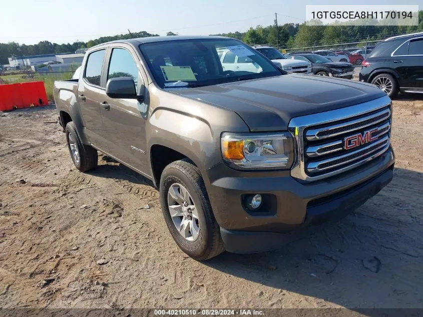 1GTG5CEA8H1170194 2017 GMC Canyon Sle