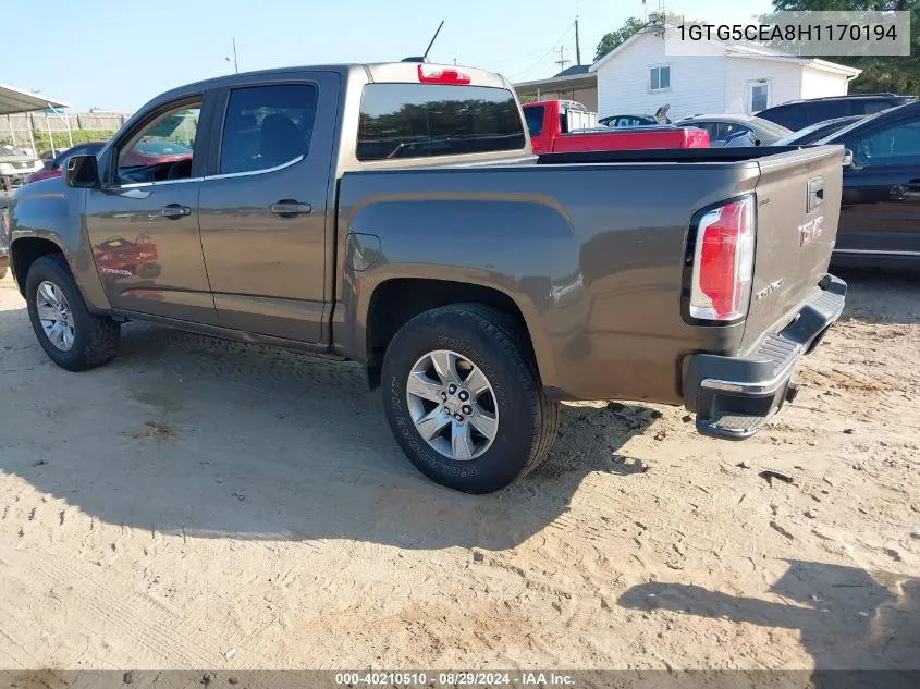 1GTG5CEA8H1170194 2017 GMC Canyon Sle