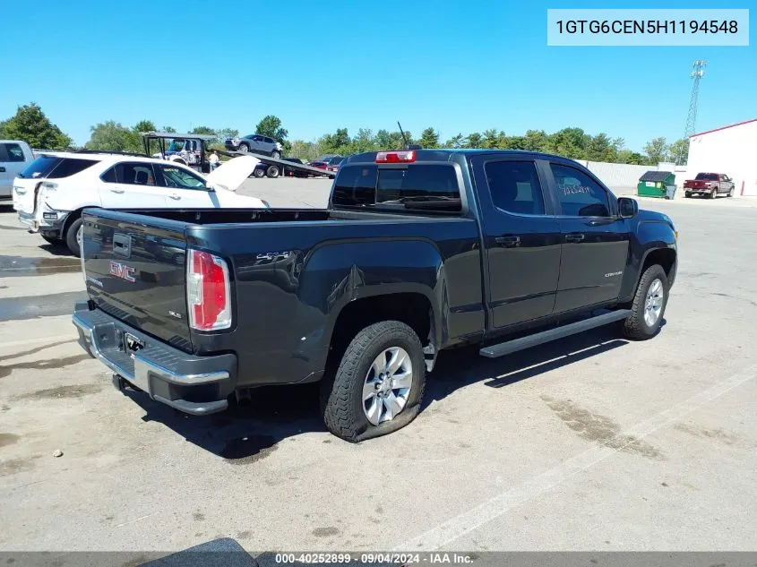 1GTG6CEN5H1194548 2017 GMC Canyon Sle