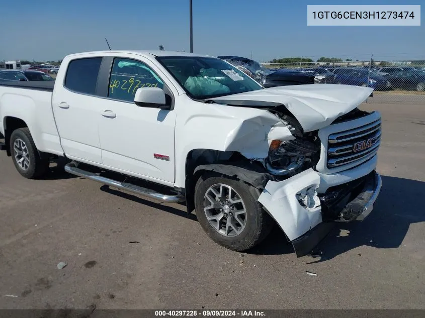 2017 GMC Canyon Sle VIN: 1GTG6CEN3H1273474 Lot: 40297228