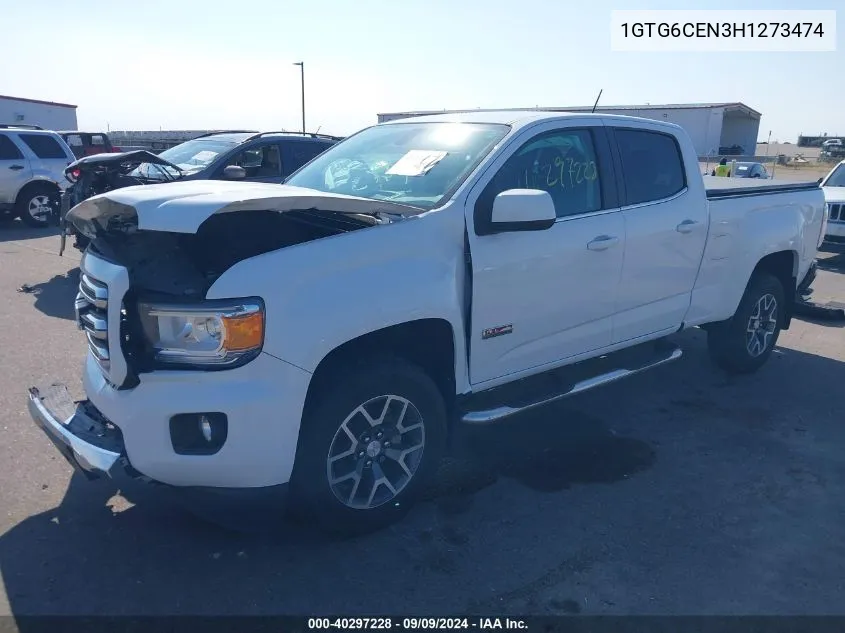 2017 GMC Canyon Sle VIN: 1GTG6CEN3H1273474 Lot: 40297228