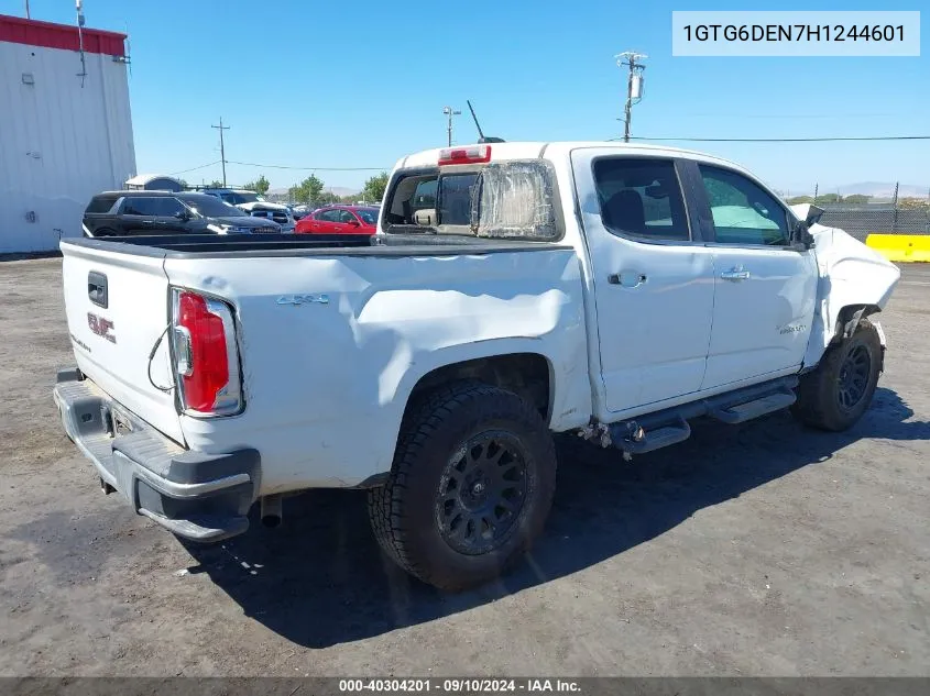 2017 GMC Canyon Slt VIN: 1GTG6DEN7H1244601 Lot: 40304201