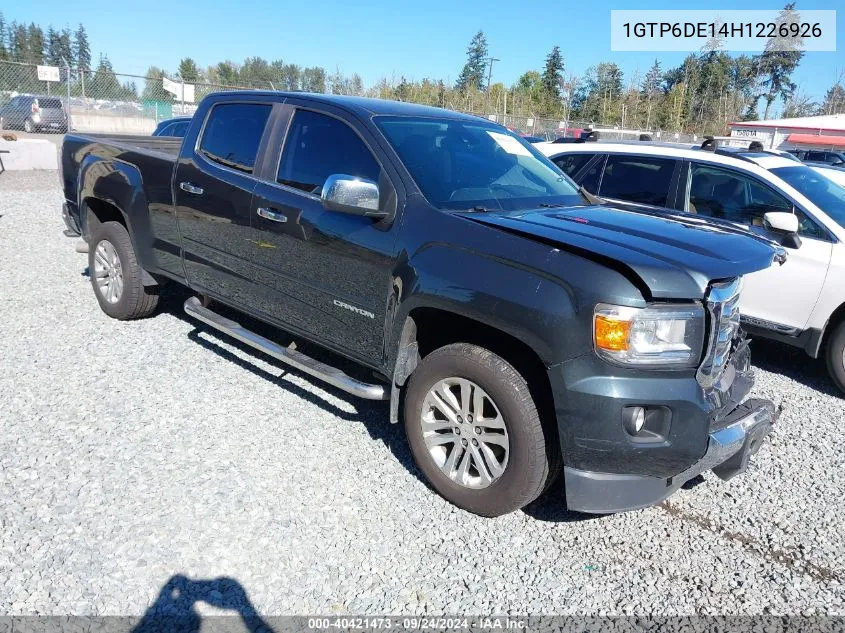 2017 GMC Canyon Slt VIN: 1GTP6DE14H1226926 Lot: 40421473