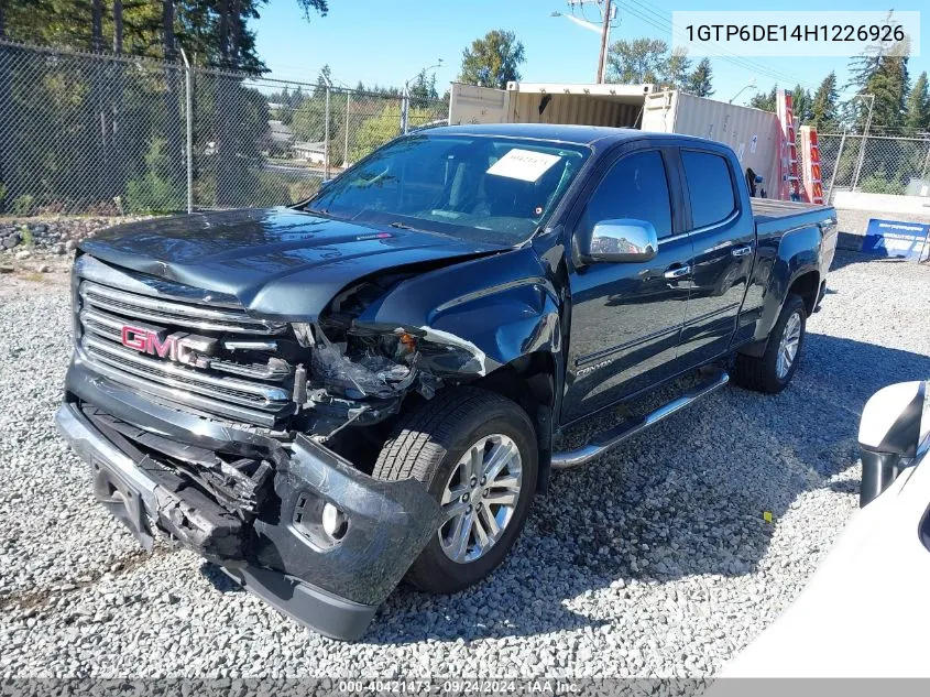 2017 GMC Canyon Slt VIN: 1GTP6DE14H1226926 Lot: 40421473