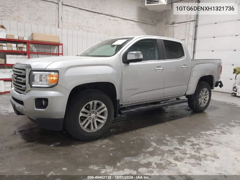 2017 GMC Canyon Slt VIN: 1GTG6DENXH1321736 Lot: 40452139