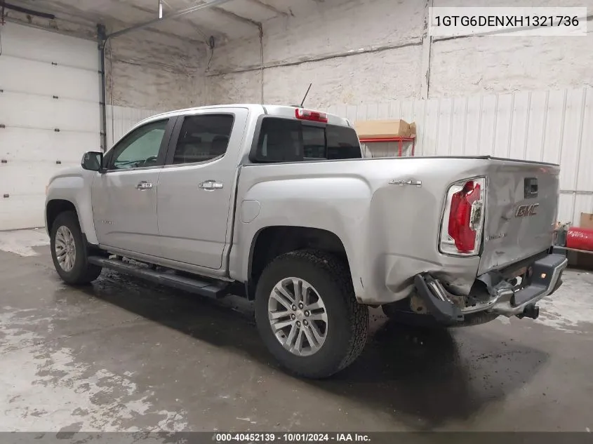 2017 GMC Canyon Slt VIN: 1GTG6DENXH1321736 Lot: 40452139