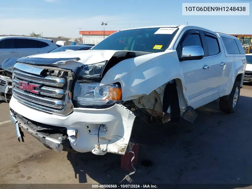 2017 GMC Canyon Slt VIN: 1GTG6DEN9H1248438 Lot: 40506568