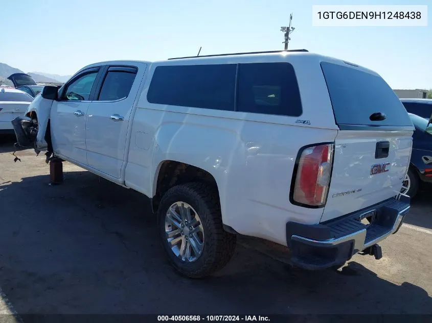 2017 GMC Canyon Slt VIN: 1GTG6DEN9H1248438 Lot: 40506568