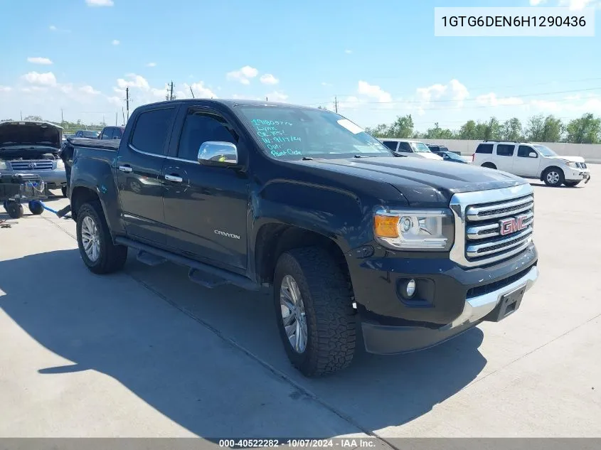 2017 GMC Canyon Slt VIN: 1GTG6DEN6H1290436 Lot: 40522282