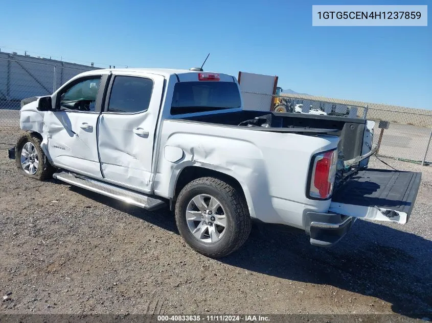 2017 GMC Canyon Sle VIN: 1GTG5CEN4H1237859 Lot: 40833635