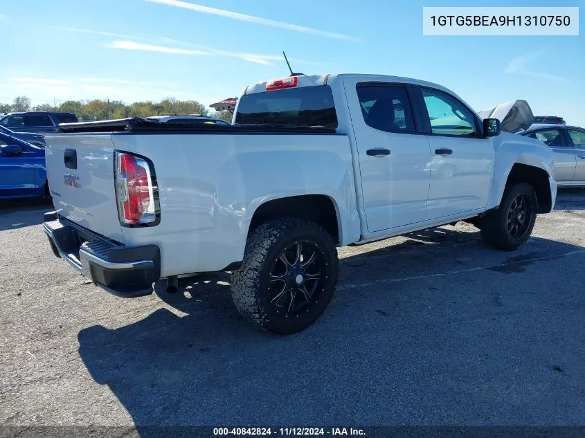 2017 GMC Canyon VIN: 1GTG5BEA9H1310750 Lot: 40842824