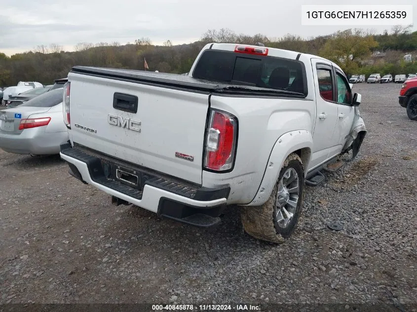 2017 GMC Canyon Sle VIN: 1GTG6CEN7H1265359 Lot: 40845878