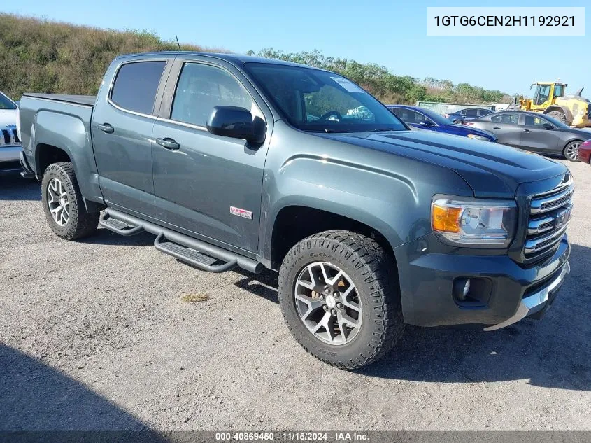 2017 GMC Canyon Sle VIN: 1GTG6CEN2H1192921 Lot: 40869450